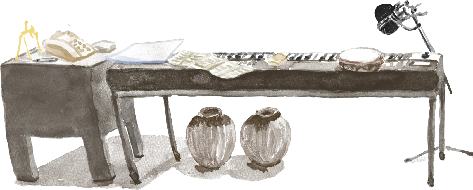 手前のキーボード